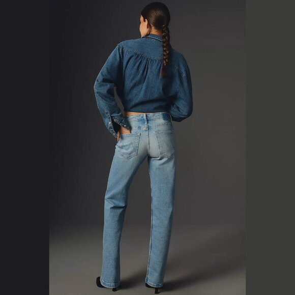 NEW MOTHER Sizes 32, 34 The Smarty Pants Straight-Leg Jeans - Don't Be A Square - Picture 4 of 5